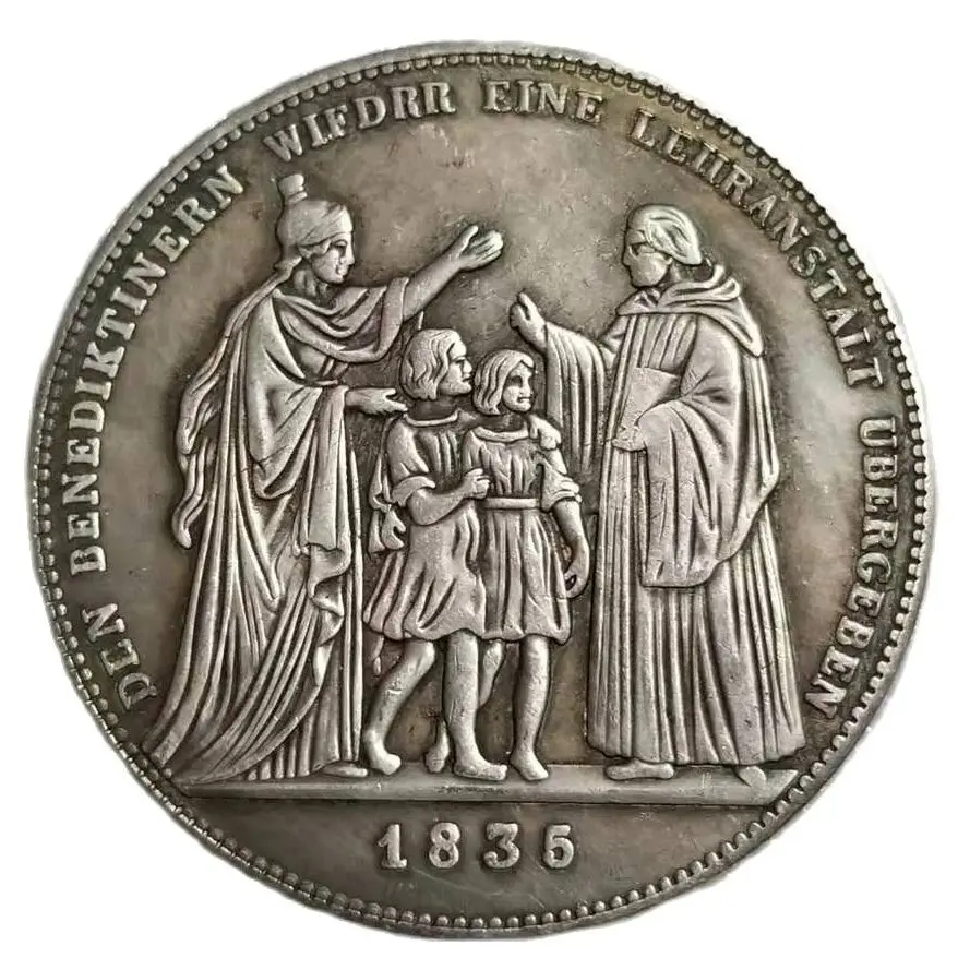 

1836 Germany Silver Plated Coins Copy Collectibles Coin Home Decoration Magic Coin Lucky Fortune Toy Coins Christmas Gifts#1531