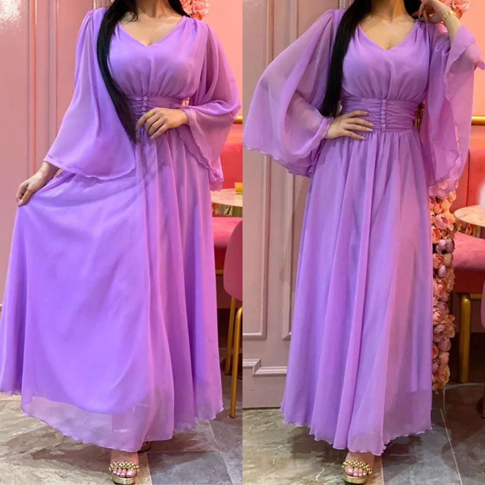 Ramadan Eid Mubarak Chiffon Dubai Abaya Saudi Arabic Turkey Islam Muslim Fashion Hijab Dress for Women Robe Longue Femme Kaftan