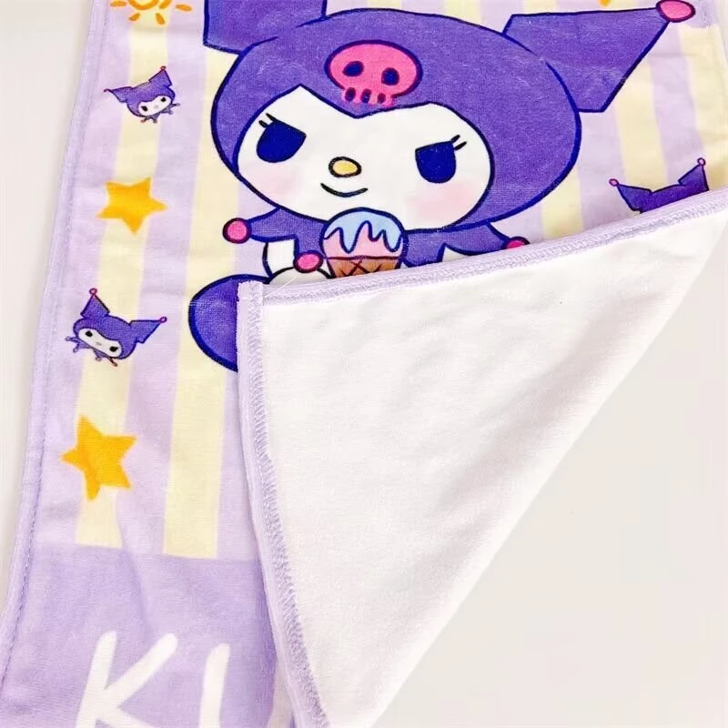 Полотенце Sanrio Kuromi My Melody милое мультяшное аниме помпон пурин Коричный цвет