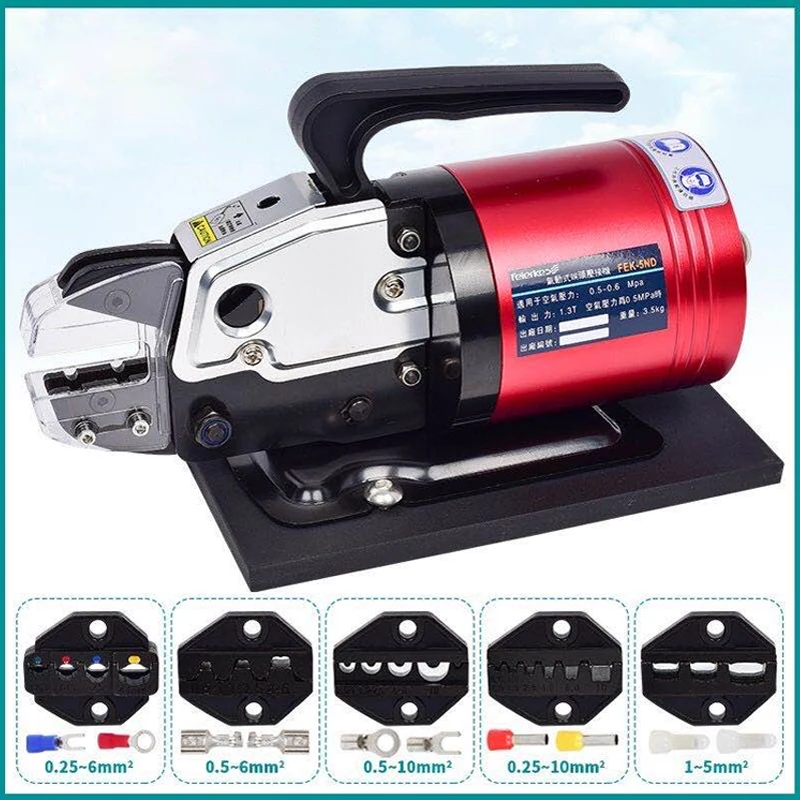 

Pneumatic Cable Terminal Crimp Machine Pliers Wire Crimping Tool Electrical Splice Crimp Connector Equipment Auto Wiring