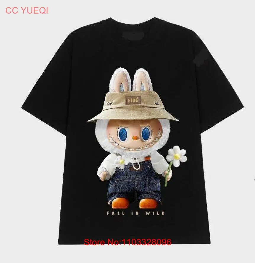 Футболка LABUBU унисекс для мужчин и женщин с круглым вырезом футболка из 100% хлопка