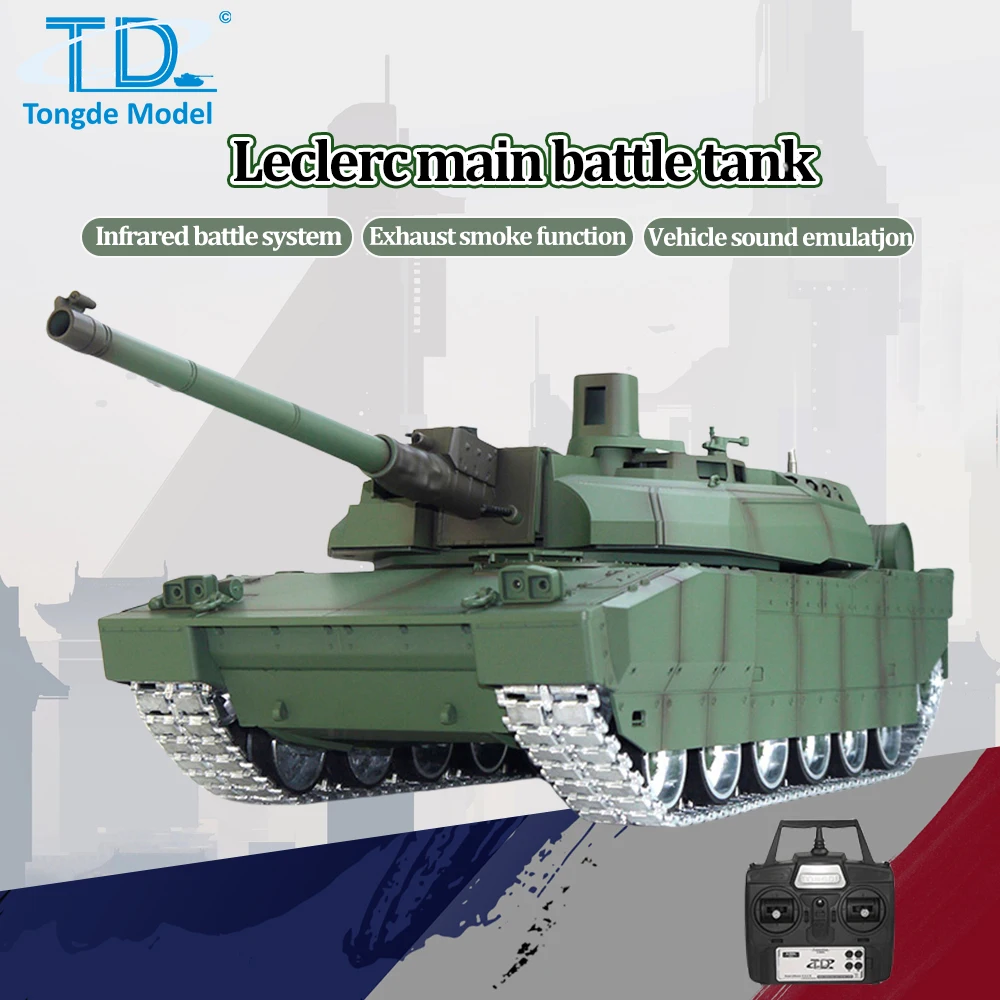 Фото Радиоуправляемый танк Tongde 1/16 H2408 Leclerc Battle Tank RTR Инфракрасная система BB Стрельба 320 градусов 2,4 ГГц Модель игрушек с дистанционным управлением №1