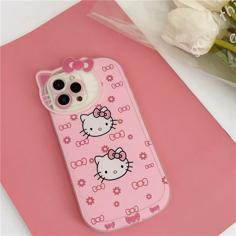 Креативный мультяшный чехол KT cat iphone13 подходит для Apple 11 / 12promax мобильный телефон XR
