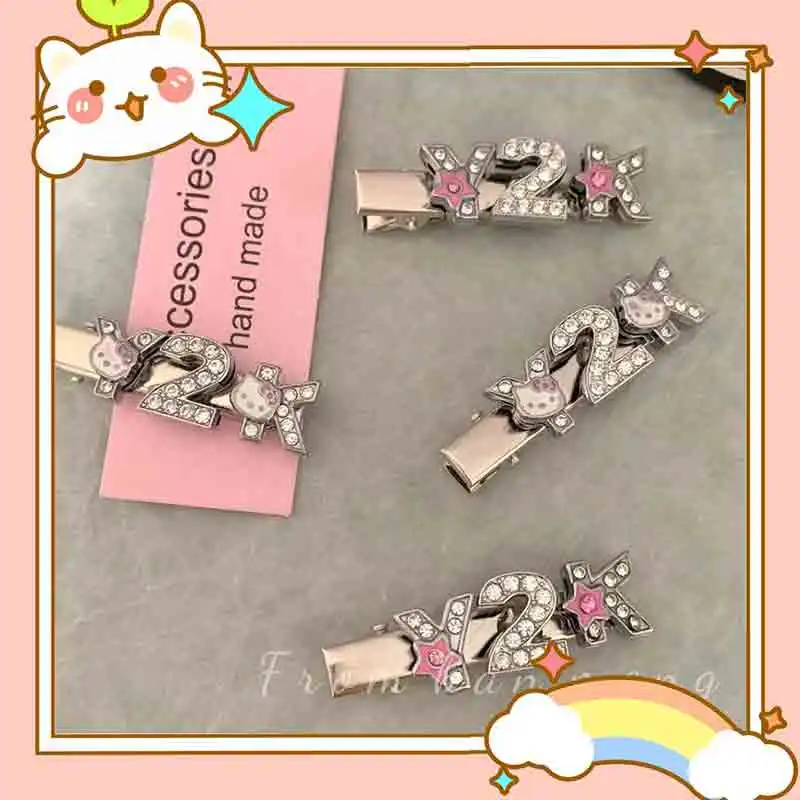 Kawaii Sanrios аниме Hello Kitty Y2K заколка для волос симпатичная металлическая шпилька для волос мультяшная девочка заколка для волос украшение подарок для девочки