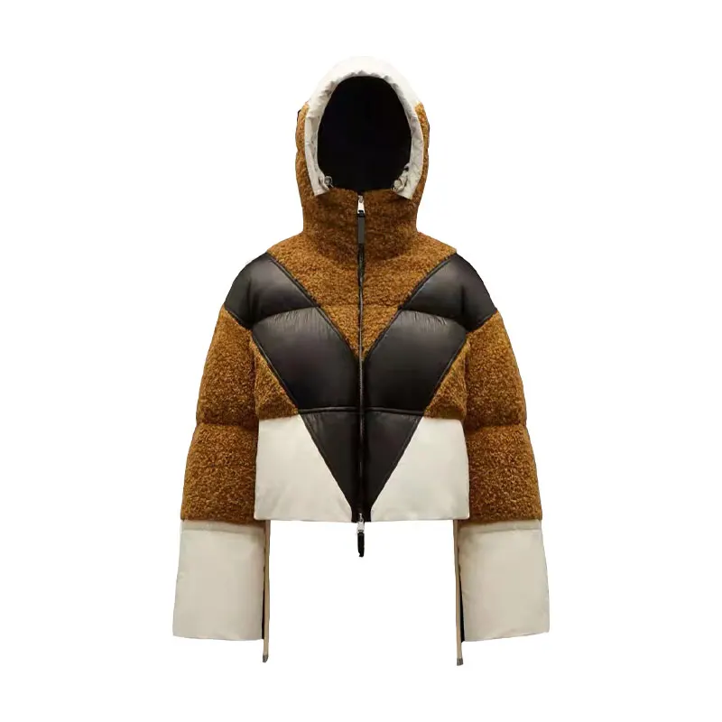 M 2021 new women's winter jacket short down jacket female luxury oversize hooded Fleece Plush Warm coat zipper coat enlarge