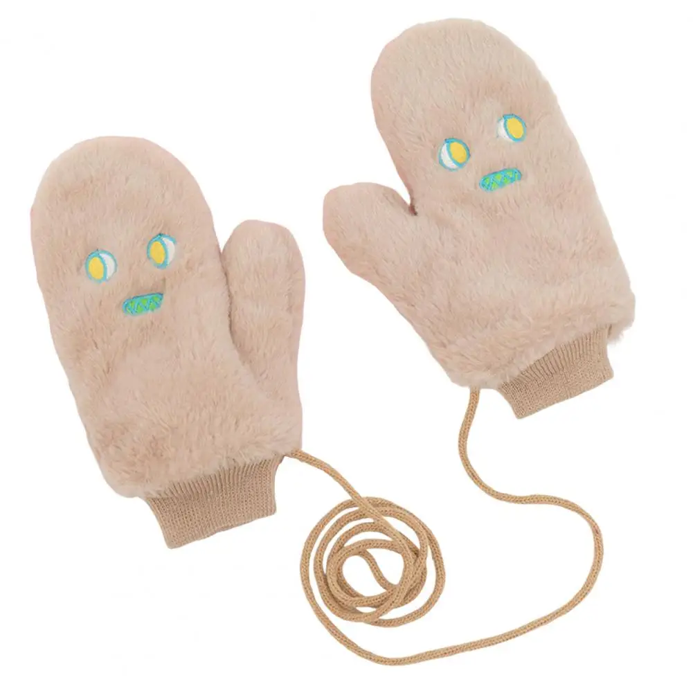 

1 пара, Женские ветрозащитные зимние рукавицы с вышивкой