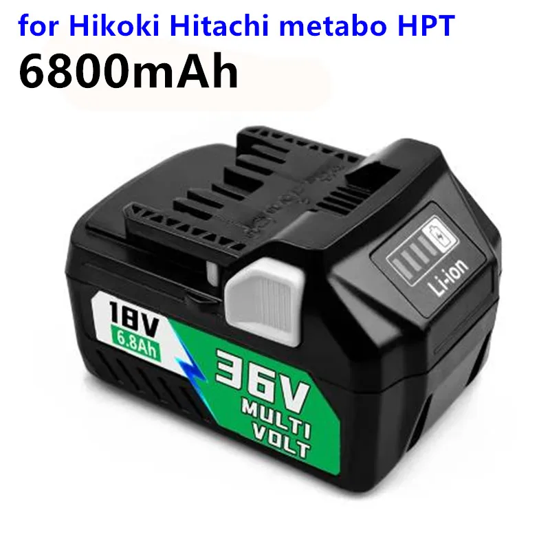 

Улучшенная многовольтовая литий-ионная слайдовая батарея 18 В/36 В 3,8 Ач/6,8 Ач для беспроводных инструментов Hikoki Hitachi metabo HPT 18 в 36 В, BSL36A18