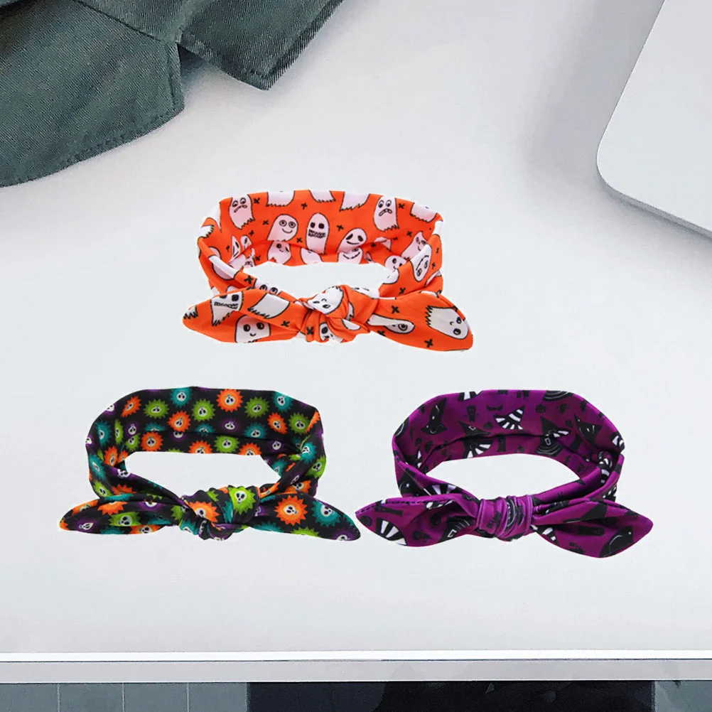 

3pcs Headband Printed Headband Bow Headband Hair Accessories Hair Hoops for Kids