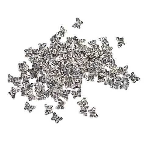 100 металлических сплавов, бусины-проставки в форме бабочки, поделки для изготовления ювелирных изделий