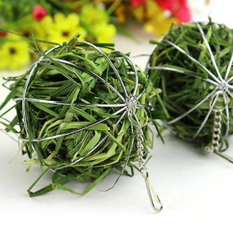 Игрушки из нержавеющей стали для домашних животных кроликов круглая сфера