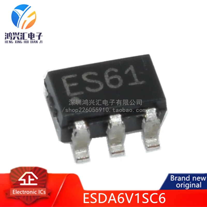 20 шт./лот Новый ESDA6V1SC6 ES61 оригинальный TVSdiode SOT-23-6