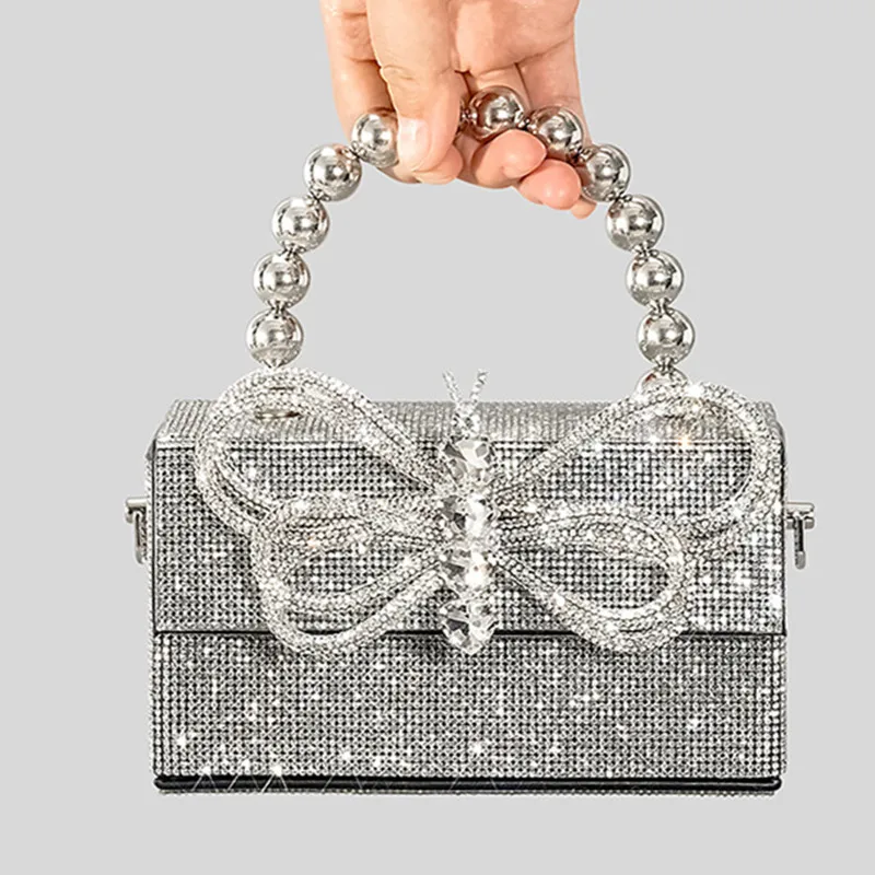 Женская вечерняя сумка-клатч с бриллиантами