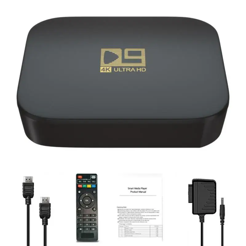 

10.0 TV BOX 8G 1D9 TV Box 2.4G Multi-Language 4K Smart Box Media Player Video Media Player Home Theater TV Box