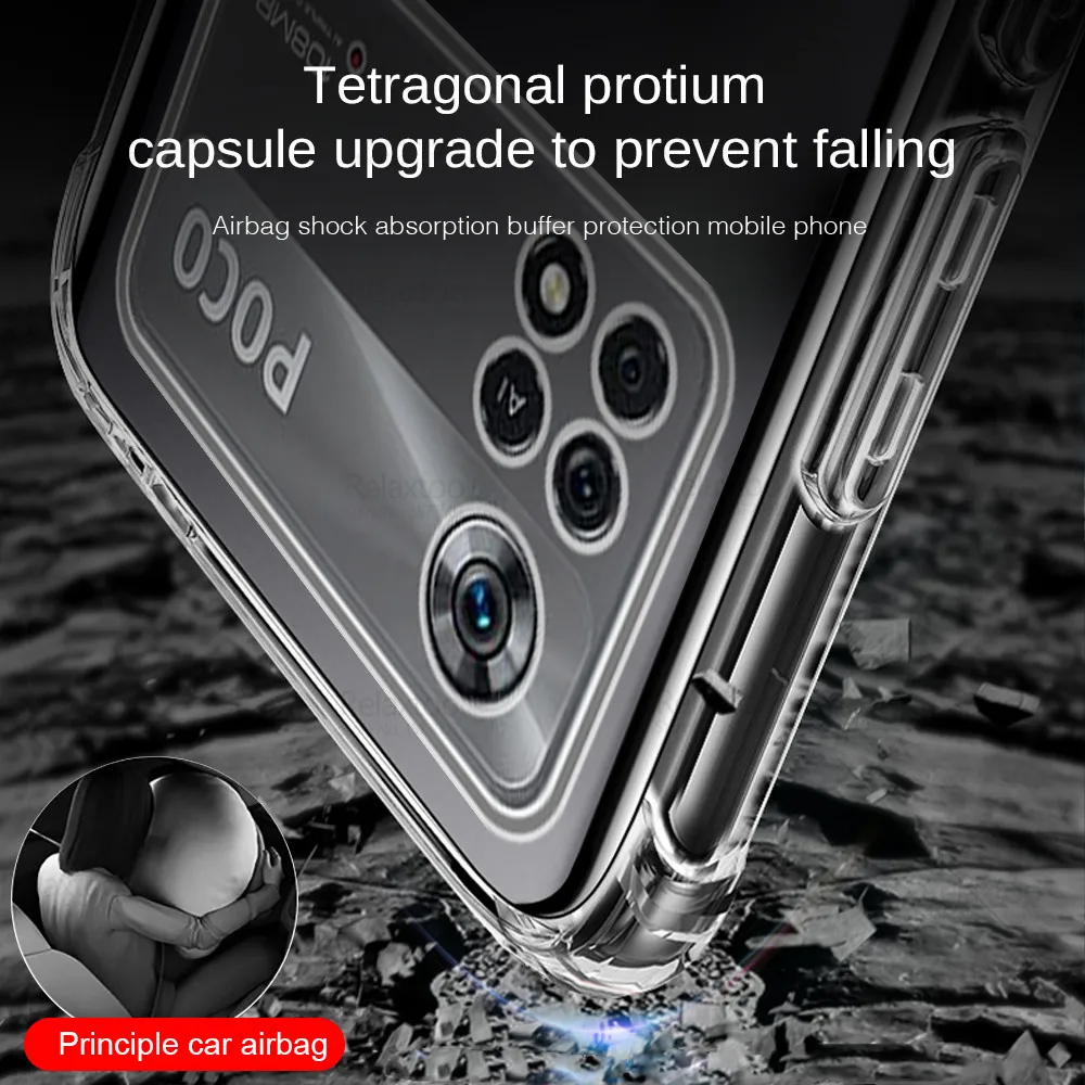 for xiaomi poco x4 pro 5g case transparent protect phone cover mi pocophone pocco pocox4 x4pro x 4 4x pro nfc shockproof fundas free global shipping