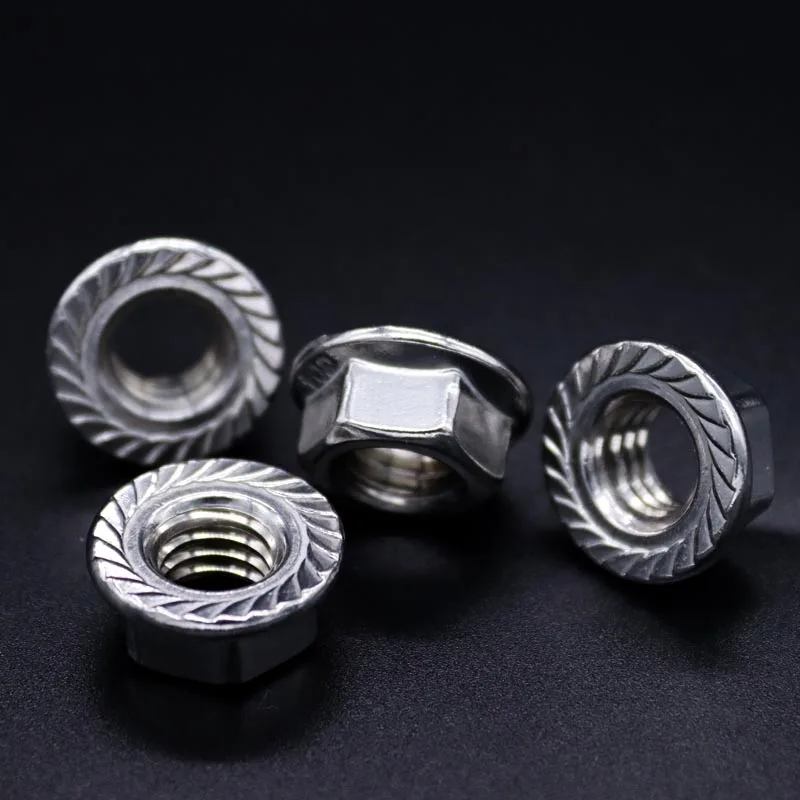 

5/50X M3 M4 M5 M6 M8 M10 M12 нержавеющая сталь Шестигранная головка с зазубринами Фланцевая гайка с зажимом гайка блокировочная гайка DIN6923