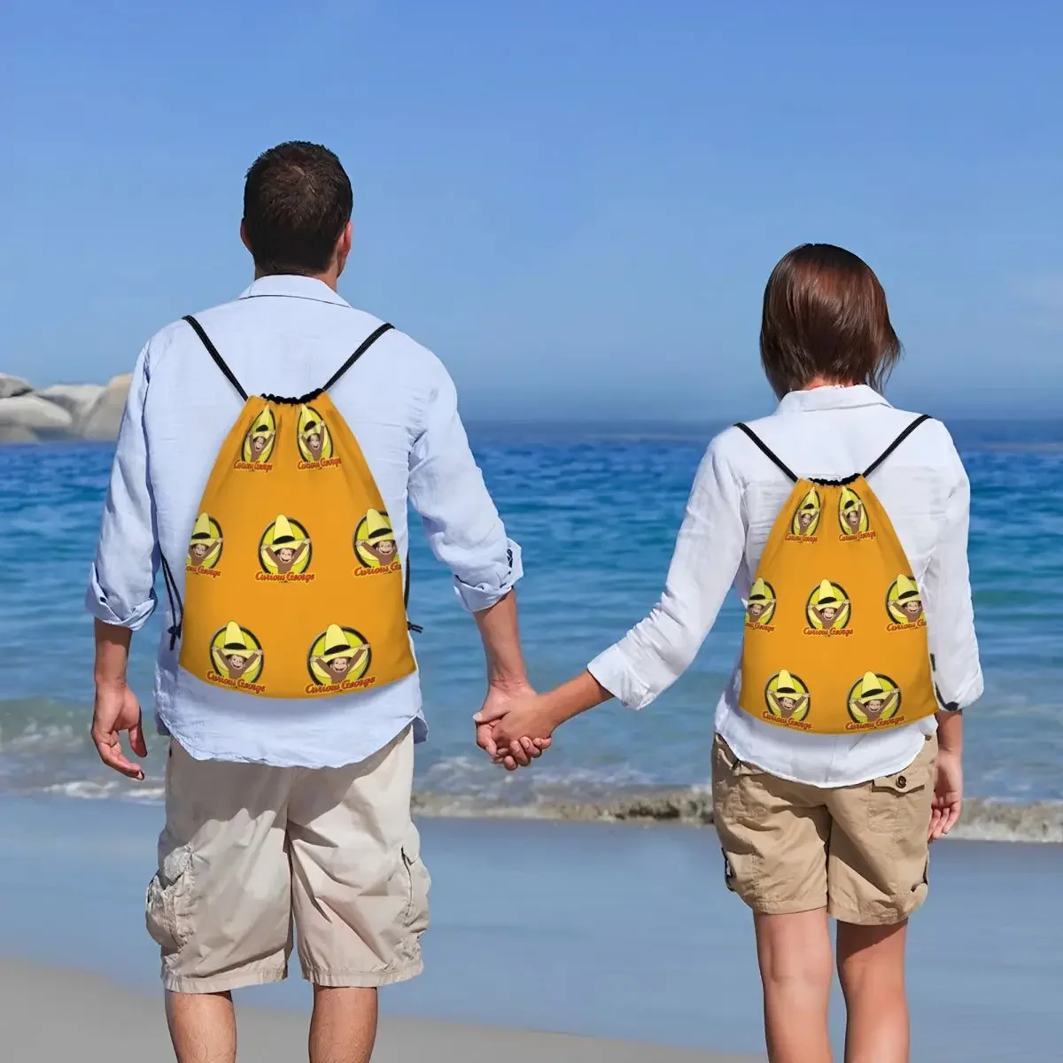 Персонализированная Милая любопытная сумка с рисунком обезьяны Джордж Женская