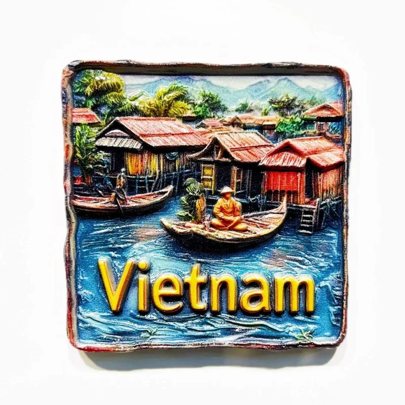 Фото Вьетнамские наклейки на холодильник Mekong River Travel Souvenirsfestival сегмент магниты на холодильник украшение дома свадебные подарки №1