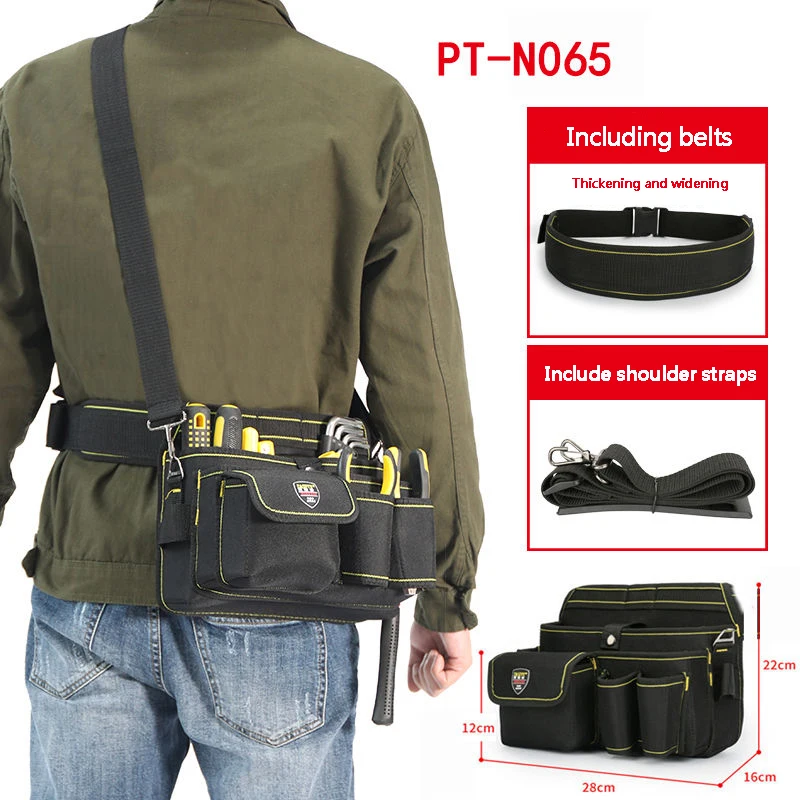 

Belt Waist Pocket Case Waterproof Hardware Electrician Tool Oxford Cloth Wrench Screwdriver Tool Bag Carrying Pouch Home Tools