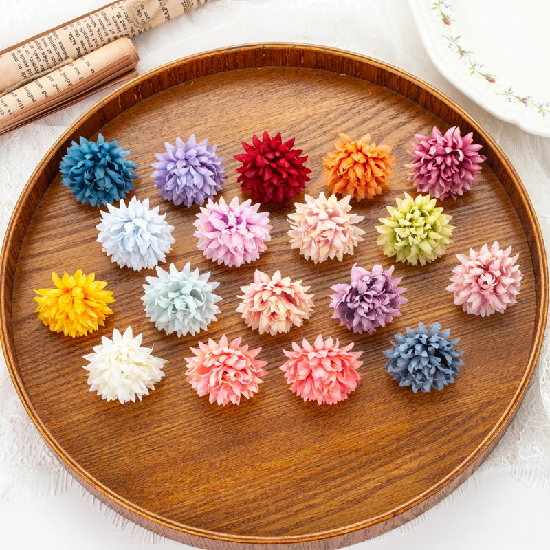 

Artificial Carnation Silk Flower Heads 50Pcs 4Cm Scrapbooking Diy Wedding Rose Arch Christmas Wreaths Accessories for Home Decor
