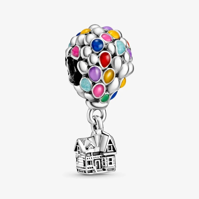 

2021 Summer New S925 Sterling Silver Beads Up House & Balloons Charms fit Original Pandora Bracelets Women DIY Jewelry