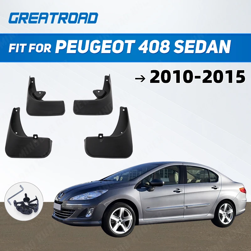 

Для Peugeot 408 Sedan брызговики брызговики 2010-2015 брызговик крыло 2011 2012 2013 2014 передние и задние автомобильные брызговики