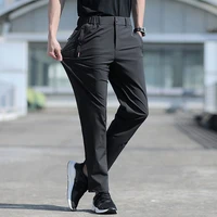 mens trousers spring summer casual solid breathable slim straight pants male joggers thin quick dry sweatpants sports pants