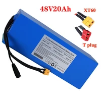 48v 20ah 13s 54 6v20ah 18650 lithium battery pack 48v 20ah 1200w electric bicycle scooter battery built in 30a bms xt60 plug
