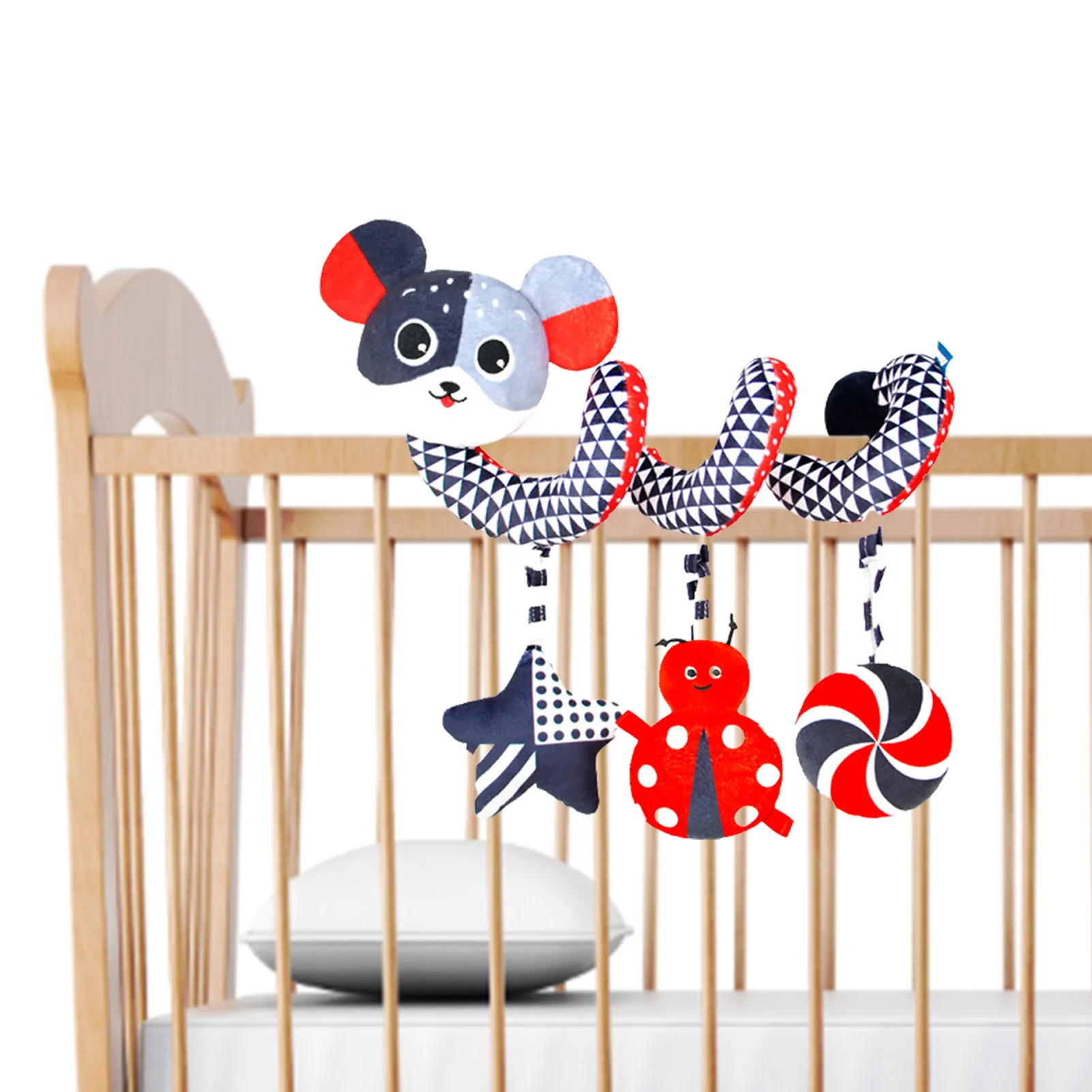 

Crib Spiral Toy Singing Stroller Toy For Infant With Ringing Bell Wrap-Around Pram/Pushchair/Car Seat/Cot Sensory Early