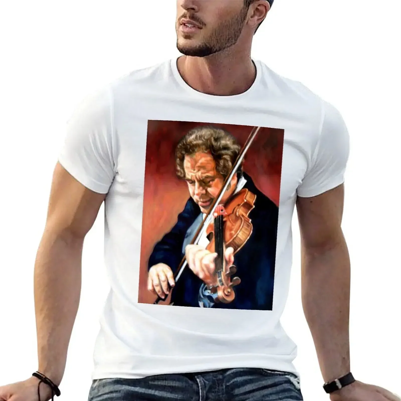 Футболка с портретом Itzhak Perlman футболка рисунком винтажная мужская рубашка