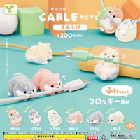japanese yell anime cute simulation flocking shiba inu capsule toys kawaii usb cable dog model for adult boys girls gift