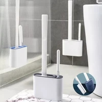 tpr toilet brush wall mounted silicone toilet brush with holder drainable cleaning tools home bathroom accessories sets