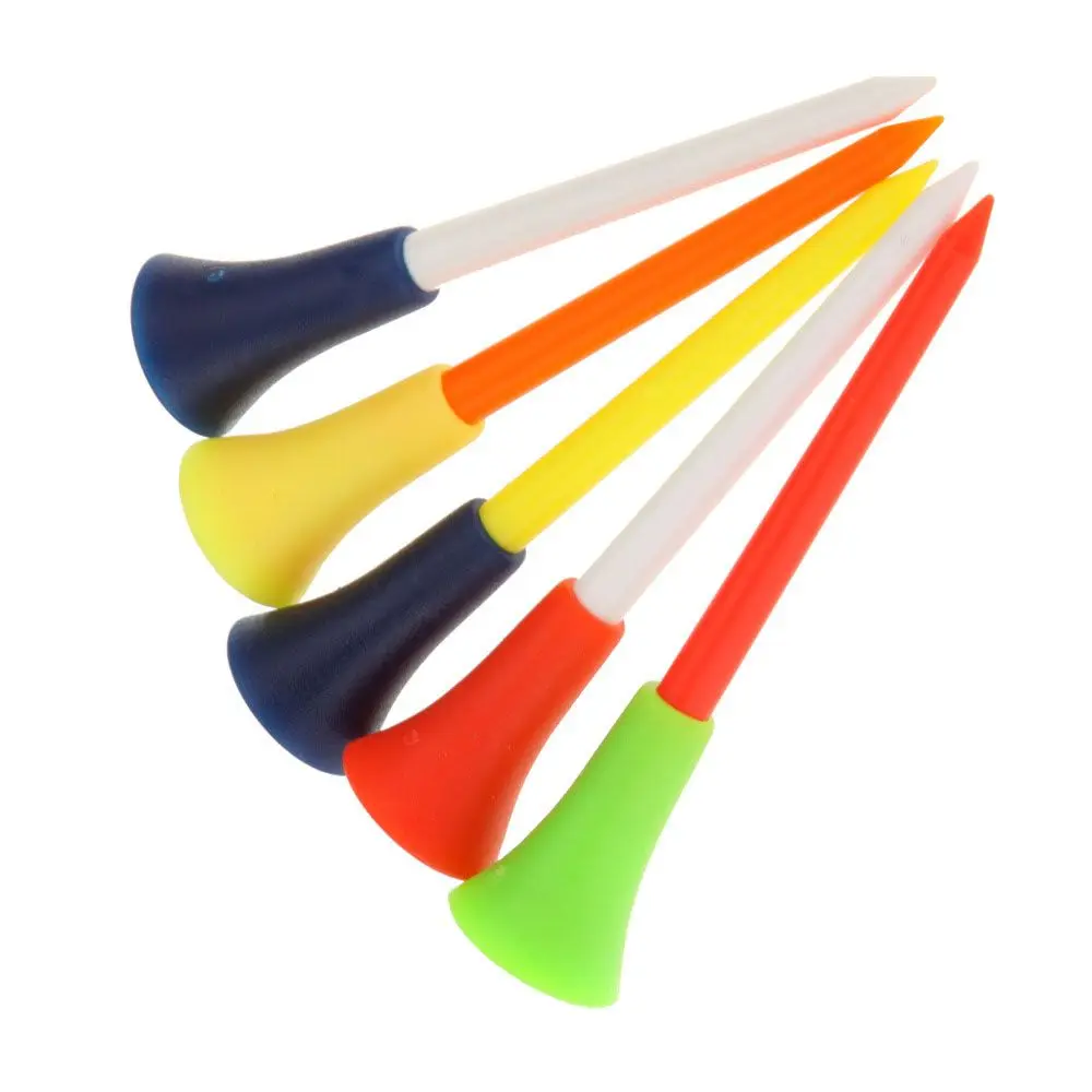 

Professional Multi-colored 50 PCS/lot 83mm Golf Tees Rubber Cushion Outdoor Sports Golf Accessories