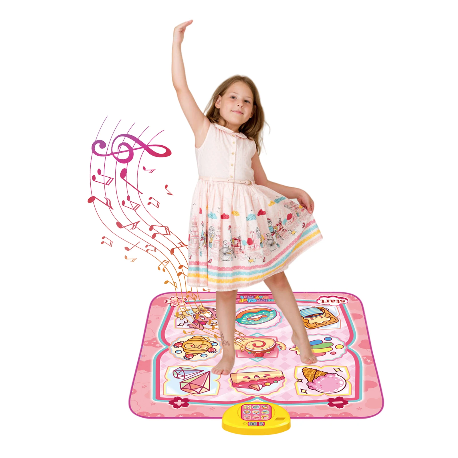 

Children's Dance Mat Dance Mat With Adjustable Volume Built-in Music 3 Challenge Levels Christmas Birthday Gifts Outdoor Toys