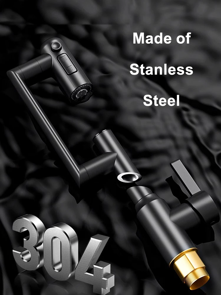 Смеситель из нержавеющей стали 304 универсальный поворотный смеситель для ванной