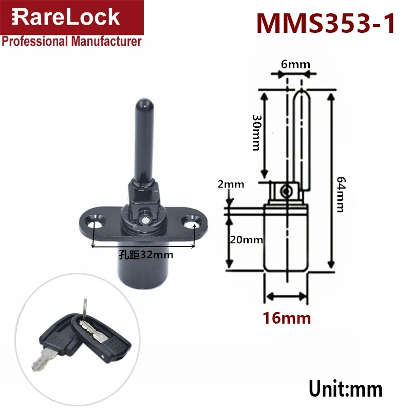 

Ящик с замком 16/19 мм, разные ключи для двери, стандартный ящик для инструментов с 2 ключами, сделай сам, мебельная фурнитура, внешний замок MMS353 G1