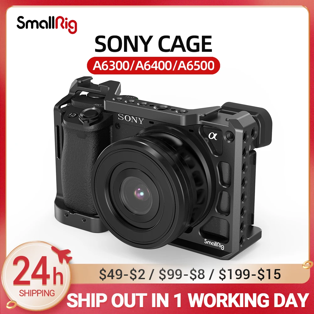 

Клетка SmallRig A6400 для камеры Sony Alpha A6300 / A6400 / A6500/A6100, с резьбовыми отверстиями 1/4