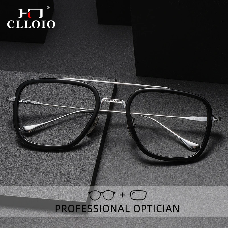 CLLOIO классические железные мужские очки для чтения по рецепту роскошные из