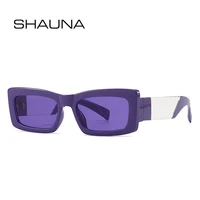 shauna retro rectangle double color sunglasses fashion colorful shades uv400 men brand designer square purple orange sun glasses