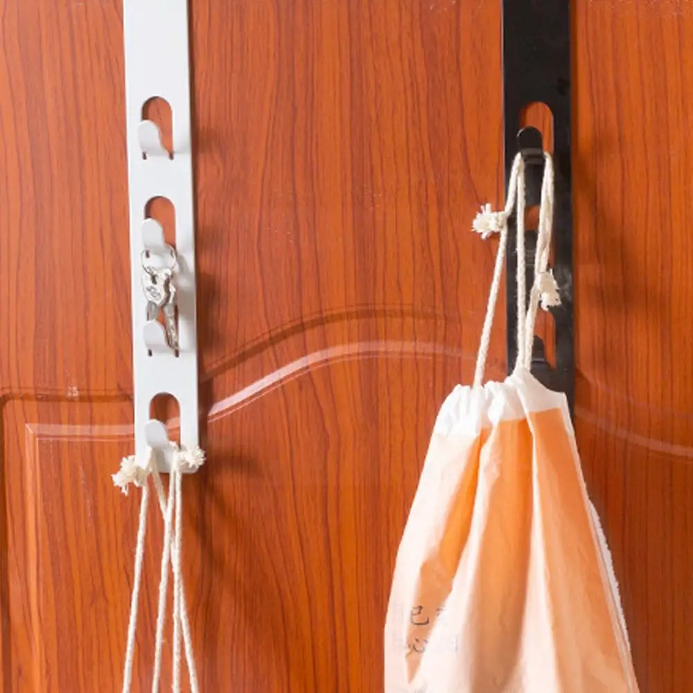 

Punch-free Multi-function Metal Wall Hanger Living Organizer Rack Home Door Room Hooks Hat The Over Hook S9K9