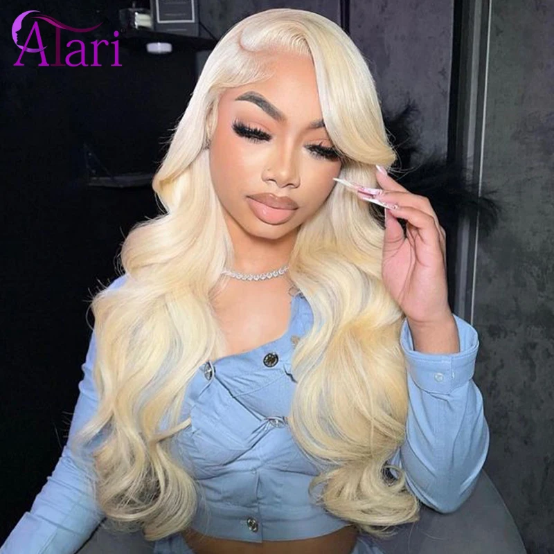 613 цветные синие Омбре 13x 6 кружевные передние волнистые человеческие волосы