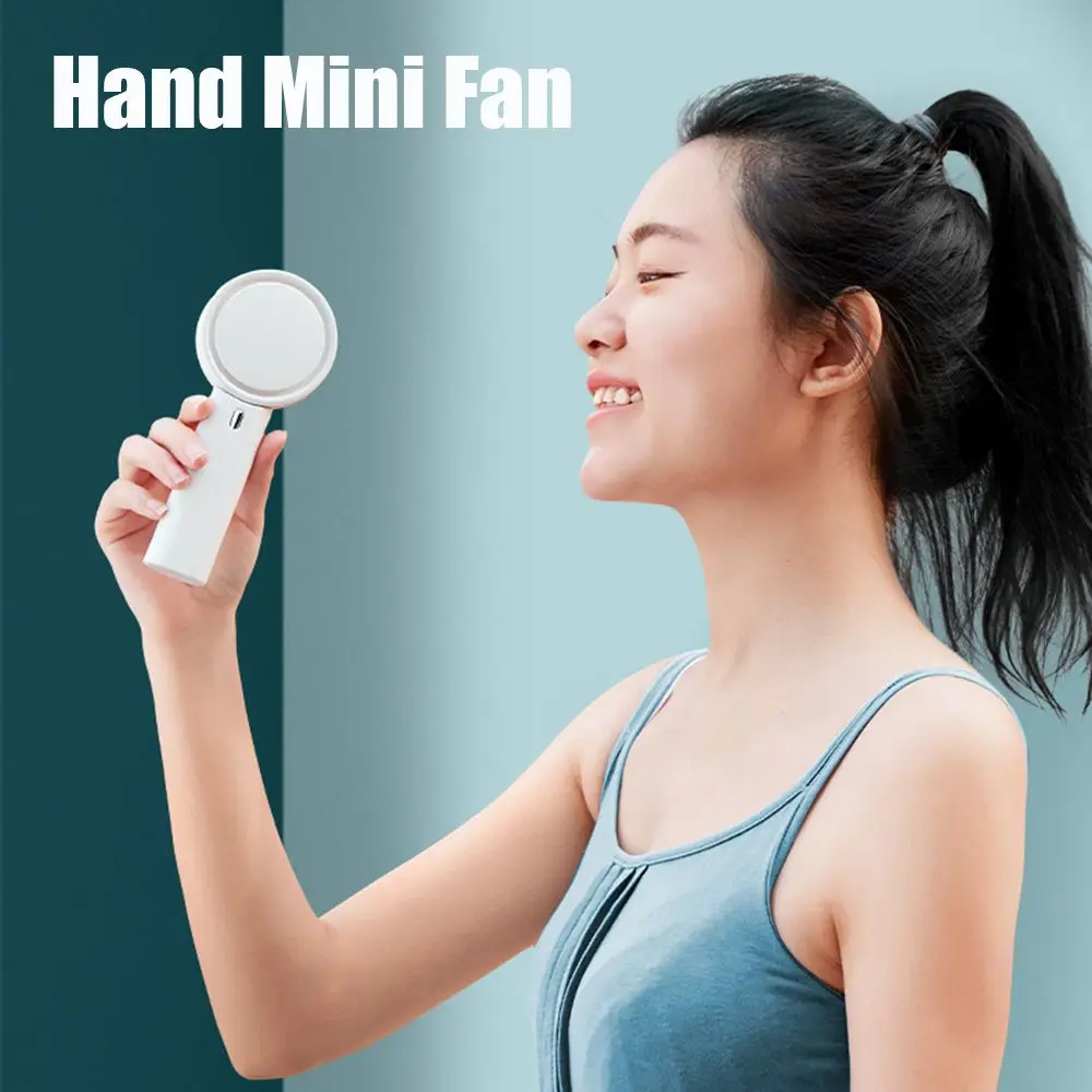 

New Bladeless Air Cooler Mini Handheld 2000mAh USB Rechargeable Hand Fan