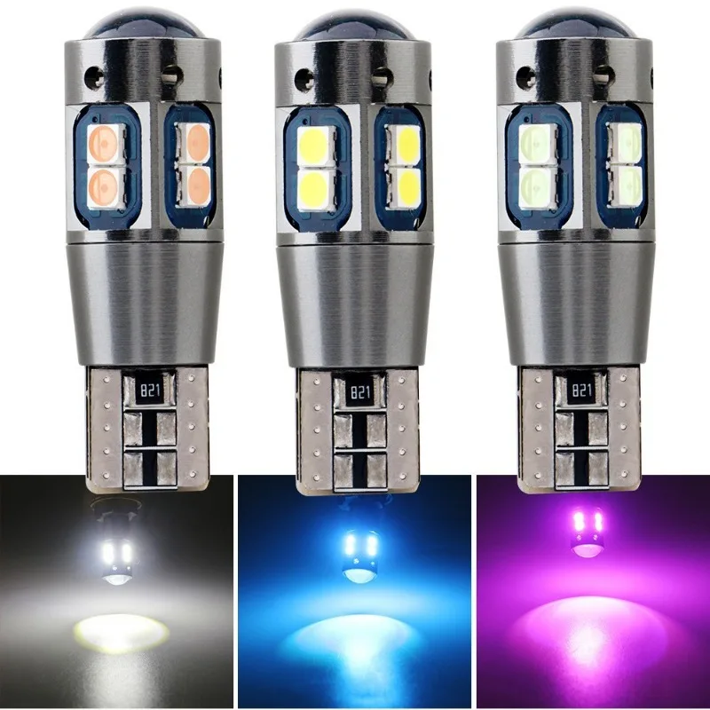 

2 4 шт., Автомобильные светодиодные лампы T10 W5W 168 192 10SMD 12 В
