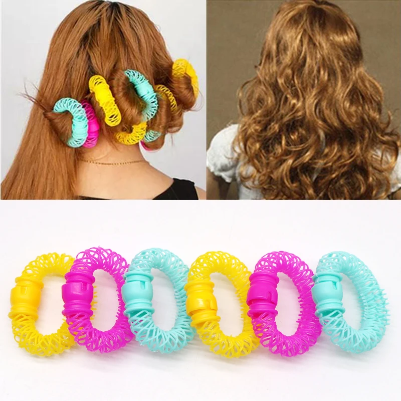 

8/16Pcs Hair Styling Donuts Hair Styling Roller Hairdress Plastic Bendy Soft Curler Spiral Curls Rollers DIY Hair Braiding Tools