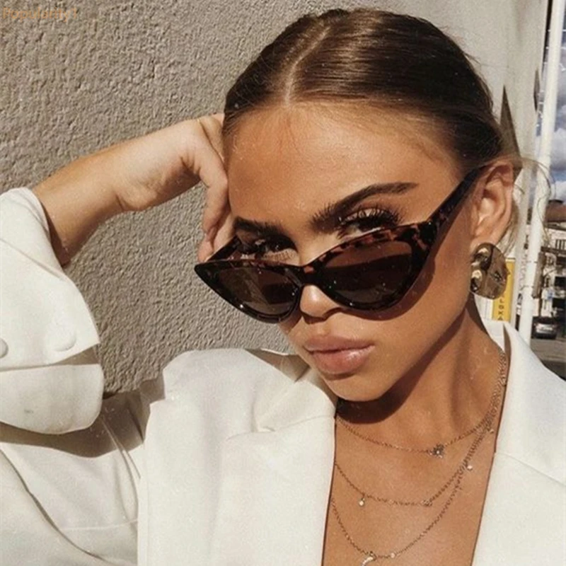 

2022 Vintage Women Sunglasses Cat eye Eyewear Brand Designer Retro Sunglass Female Oculos de sol UV400 Shade Points