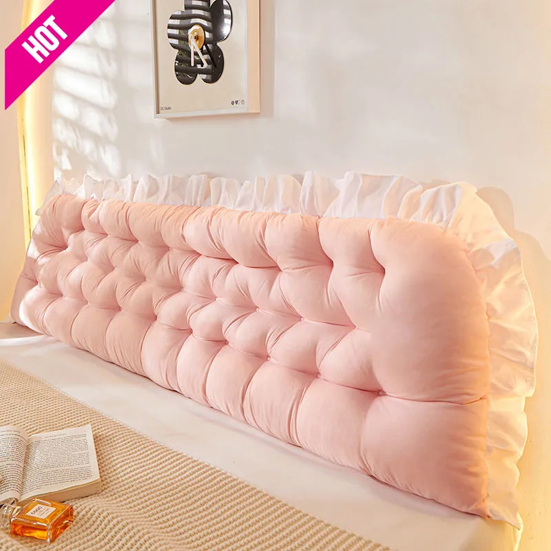 

Rectangular Tatami Pillow Headboard Pink Pillow Bed Sleeping Neck Body Pillow Bedside Cushion Large Backrest Support Bolster