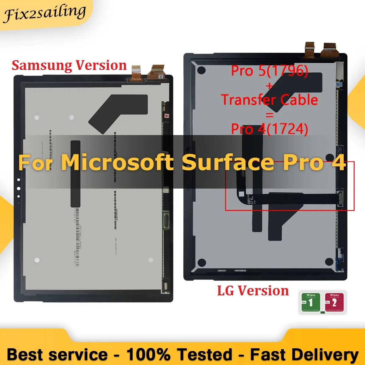 Высококачественный ЖК-дисплей для Microsoft Surface Pro 4 1724 (Surface 5 + Transfer = версия LG) с
