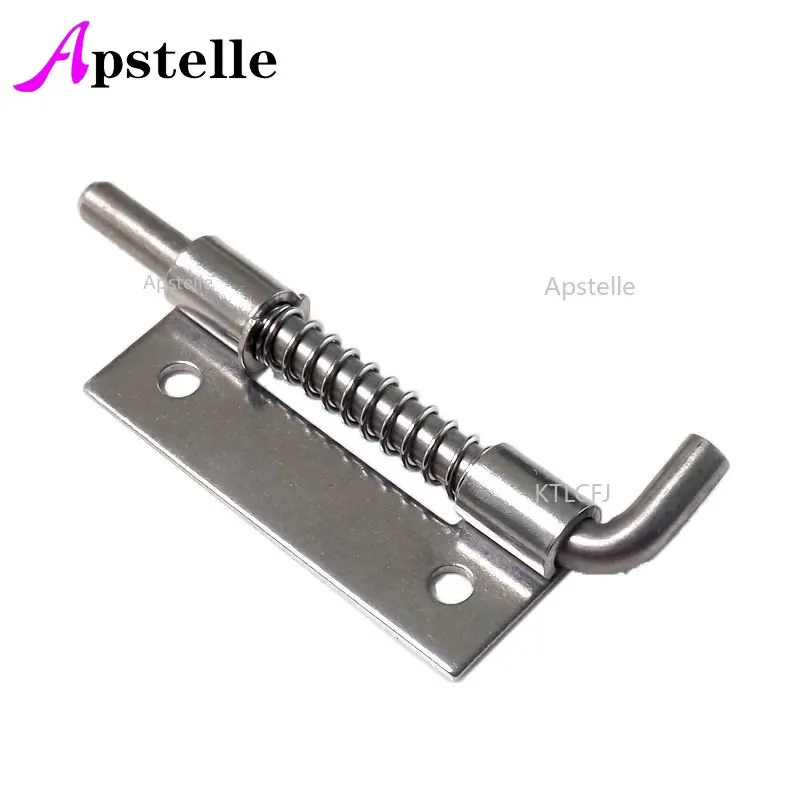 

Spring Loaded Metal Security Barrel Bolt Latch Silver Tone Spring Latches Door Cabinet Hinges Hardware 5pcs/lot