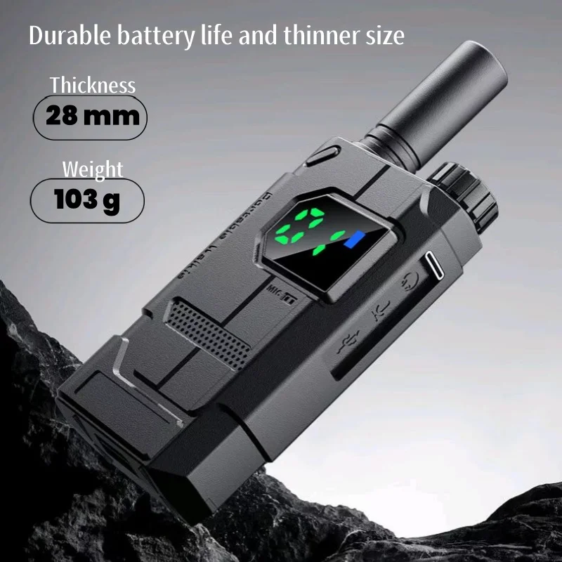 Ручное радио FRS462-467 МГц PMR 446 со светодиодным дисплеем бесплатная мини-рация E36