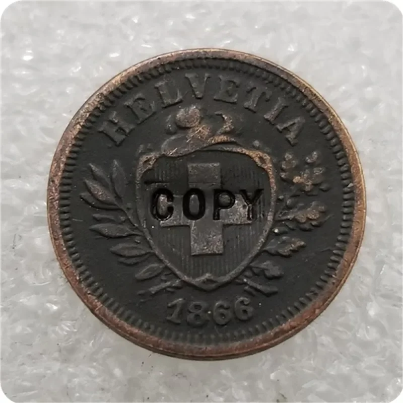 Швейцария: 555 1863 1864 1866 1870 1896 SWISS Монеты 1 CENT КОПИЯ памятные монеты-реплики монет
