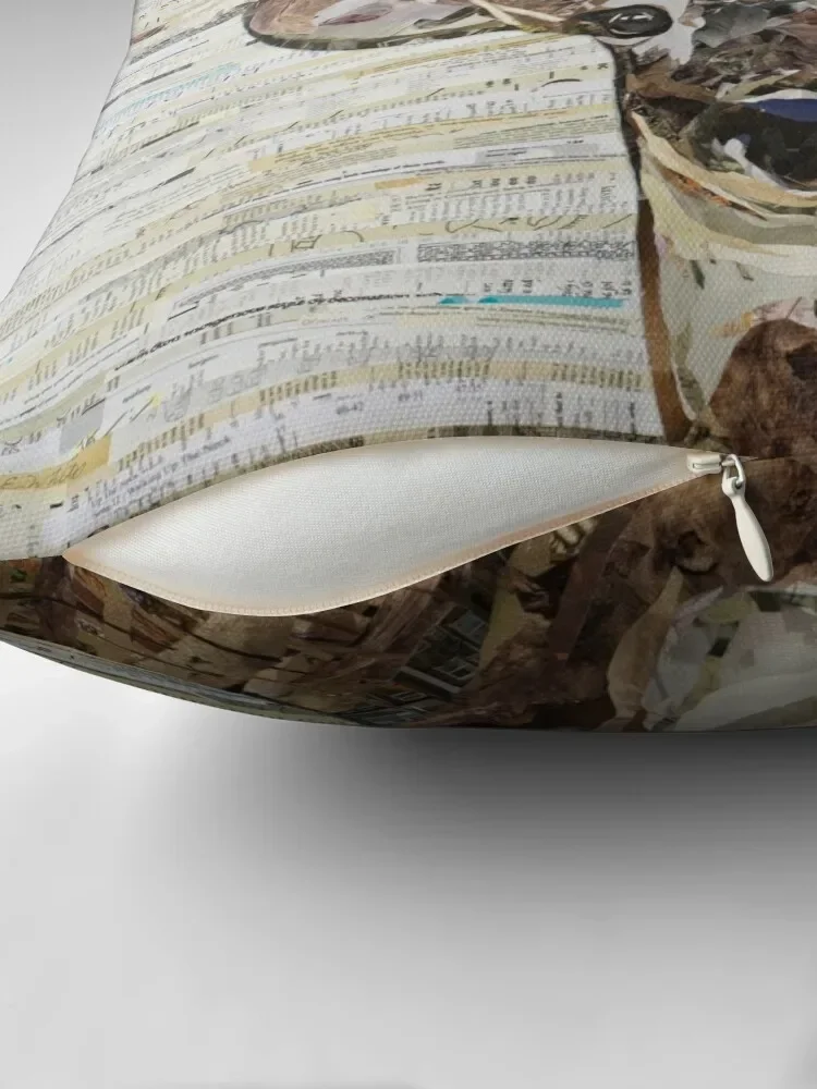 Коллаж Whitetail Deer /Buck от C.E. Белая декоративная подушка